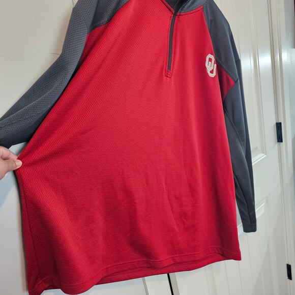Knights Apparrel Oklahoma Sooners Pullover Mens 2X Red OU SEC College 1/4 Zip - Picture 4 of 9